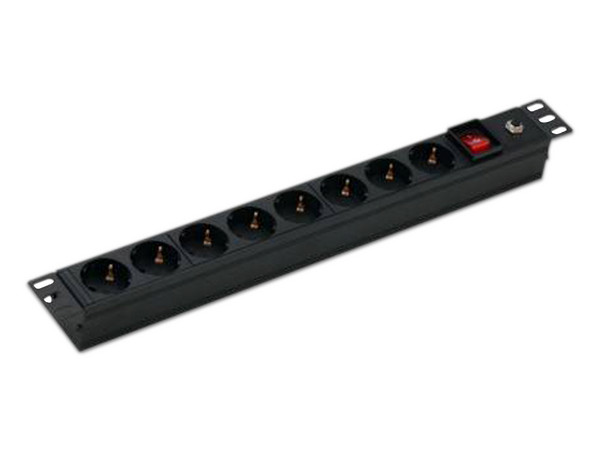 PDU Para Rack Dahua ZZM10/PDU (8 USA 250), 15A, 1875W, 8 Contactos, Color Negro.