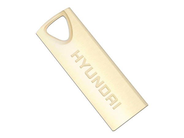 Unidad Flash USB 2.0 Hyundai de 16 GB. Color Oro.