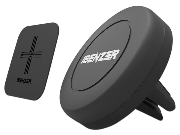Soporte de auto universal magnético iBenzer para smartphone. Color Negro.