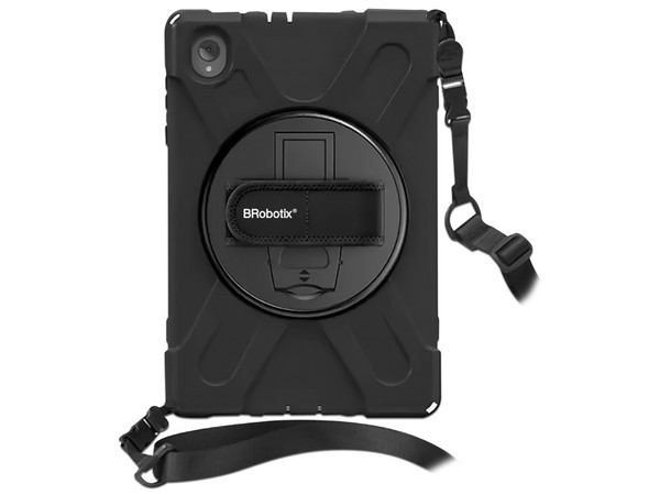 Funda de Uso Ruso  BRobotix para Tablet Lenovo Tab M10 Plus, Correa y Giro de 360 grados. Color Negro.