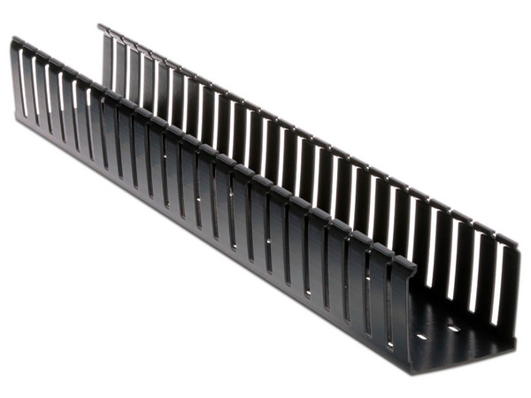 Canaleta Ranurada Panduit G3X3BL6 de PVC sin Tapa, 1.8m de Largo, Color Negro.