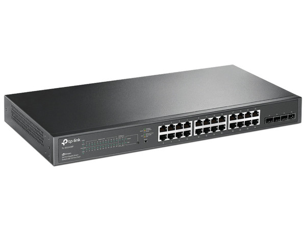 Switch Gigabit TP-LINK TL-SG2428P de 24 puertos 10/100/1000 Mbps.