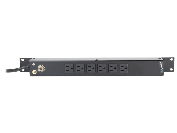 Tomacorriente Horizontal (PDU) 6 Contactos NEMA 5-15R, Rack 19" 1UR, 120Vca/15A, HTCM1U6C.