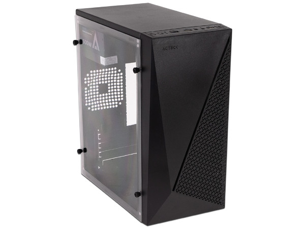 Gabinete Acteck Kioto GC460, RGB, Micro ATX, Incluye Fuente de 500W. Color Negro
