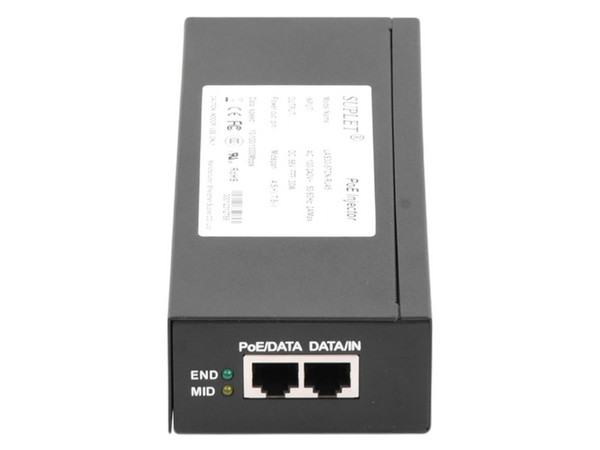 Inyector Super Hi-PoE Hikvision LAS30-57CN-RJ45 para Domos Hikvision, 56Vcd, 30W, Soporta 802.3 af /at. - imagen 2