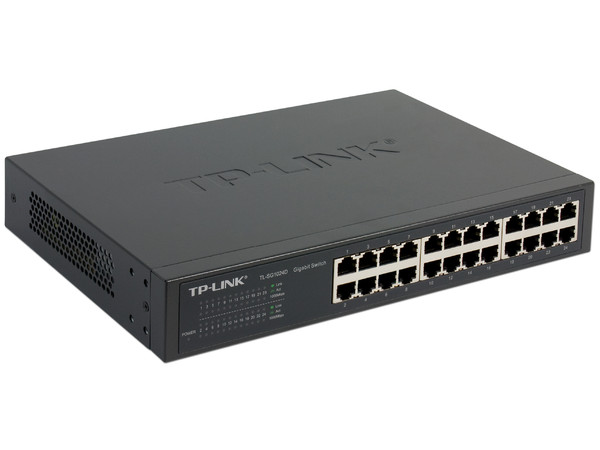 Switch Gigabit TP-Link TL-SG1024D de 24 puertos 10/100/1000 Mbps, para montaje en rack.