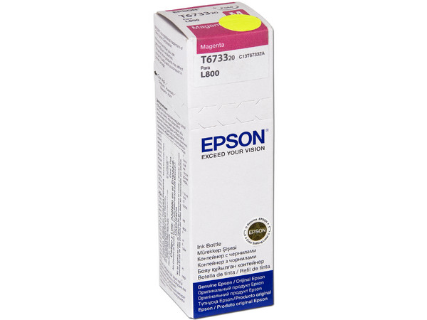 Botella de Tinta Magenta Epson 673, Modelo: T673320.