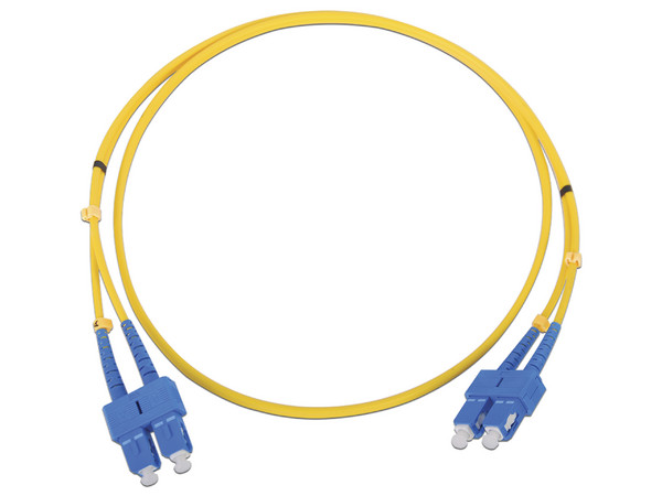 Jumper de Fibra Óptica LinkedPro LP-FO-6053B, Monomodo, SC a SC Duplex, 1m. Color Amarillo.