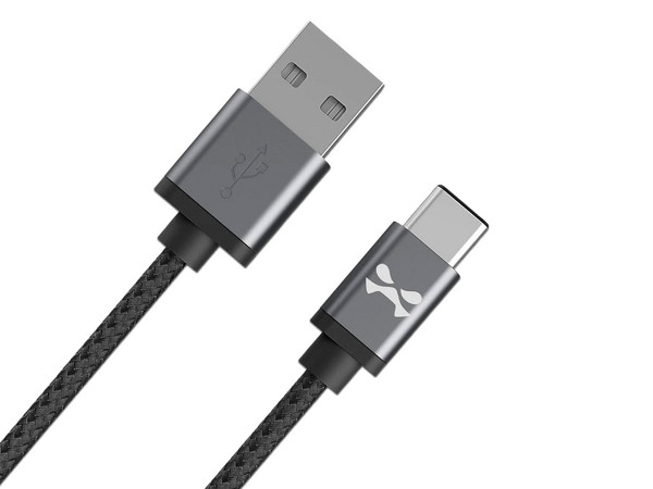 Cable USB Ghostek NRGline, USB-C a USB-A (M-M), 3m, Trenzado, Color Negro. - imagen 2