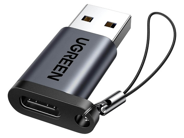Adaptador UGREEN 35000 USB 3.1 Tipo C a USB-A 3.0. Color Negro.