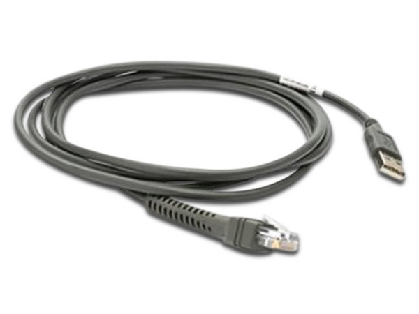 Cable USB Motorola de USB 2.0 (macho) a RJ45 (macho), 2.1m. Color gris.