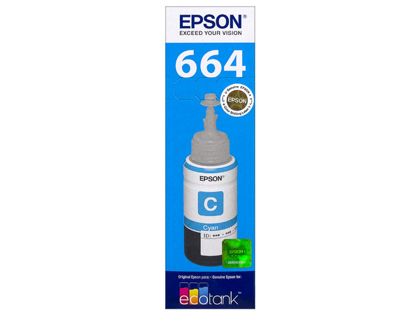 Botella de Tinta Cian Epson T664, Modelo: T664220-AL. - imagen 3