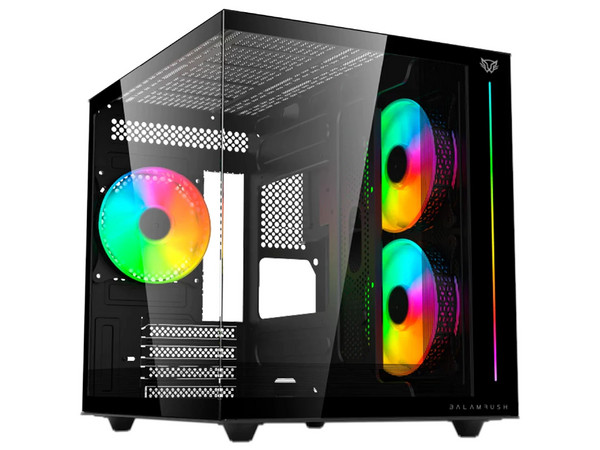 Gabinete Gamer Balam Rush Tank Pro Evo GM955, Mini Tower, Micro-ATX (Sin fuente de poder). Color Negro.