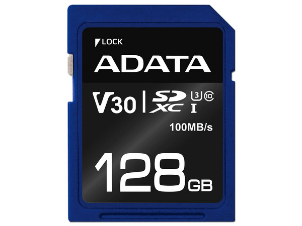 Memoria ADATA Premier Pro SDXC UHS-I U3 de 128GB, Clase 10.