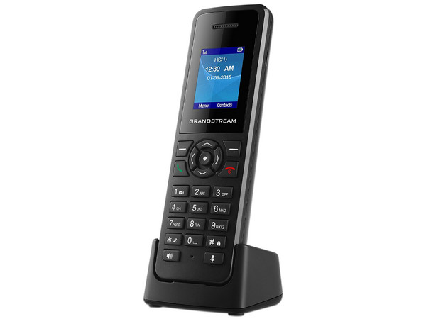 Teléfono Inalámbrico Grandstream DP720 con identificador de llamadas, Tecnología DECT 6.0 Digital y 200 números en memoria. Color Negro.