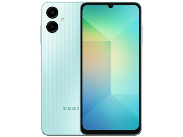 Smartphone Samsung Galaxy A06: Procesador Octa-Core (hasta 2.0 GHz), Memoria RAM de 4GB, Almacenamiento de 128GB, Pantalla LED Multi-Touch de 6.6" HD+, Bluetooth, Wi-Fi, Cámara principal de 50MP,Android 14. Color Verde.