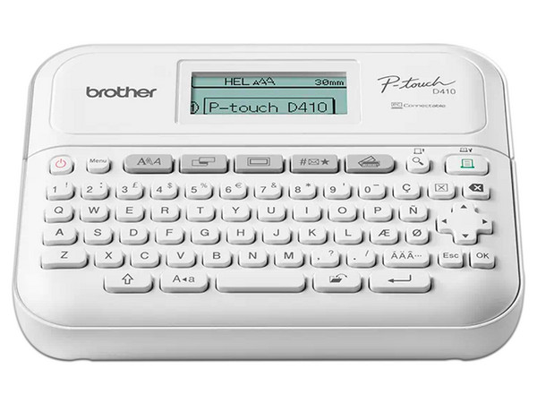 Rotuladora Portátil Brother PTD410, Soporta Cintas de 3.5 a 18mm. Incluye Adaptador de Corriente AC y 1 Cinta TZe Laminada. - imagen 2