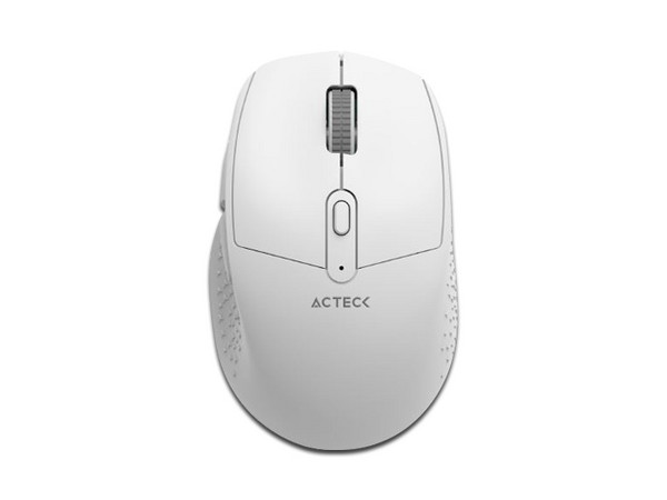 Mouse Optico Inalámbrico Acteck Optimize Ergo MI680, 1600 DPI, Receptor USB, 6 Botones, Color Blanco.