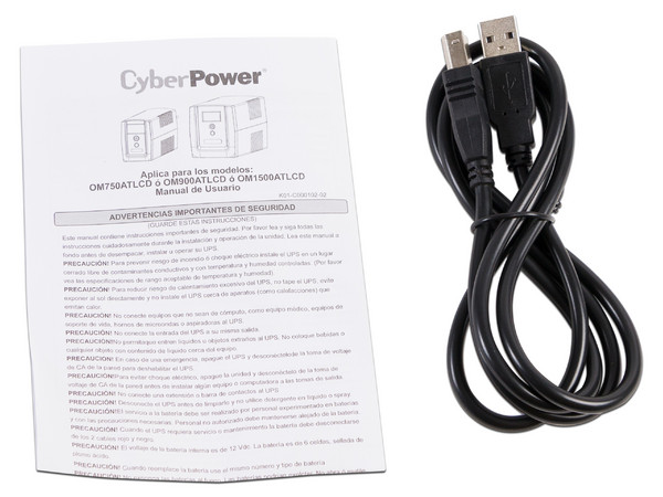 UPS CyberPower OM1500ATLCD, 1500VA (750Watts) con 8 Conexiones NEMA 5-15R , USB. 2 años de garantía (1 año en batería). - imagen 3