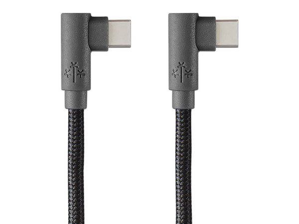 Cable USB Hune AT-ACC-CA-354-BOS, de USB-C a USB-C (M-M), Conector de 90 grados, 1.2m, Color Gris.