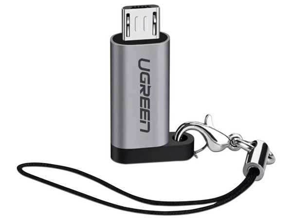 Adaptador USB-C 3.1 A Micro USB, Carga Rápida, FPC/QC2.0, Sincronización De Datos, 480Mbps, Cordón Incluido, Caja De Aluminio, Múltiples Protecciones.