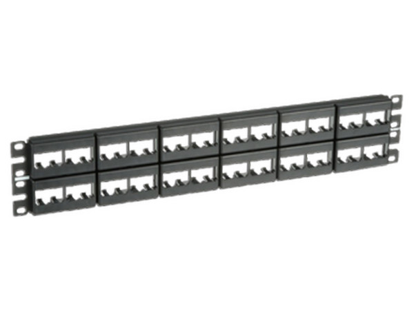 Panel de Parcheo Modular Panduit CPP48WBLY, 48 Puertos, 2U, Color Negro.