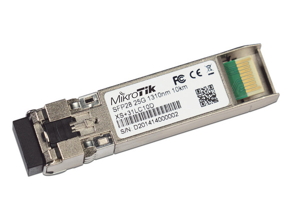 Transceptor MiniGbic MIKROTIK XSFP+, Hasta 10km, Duplex para Fibra Mono Modo.