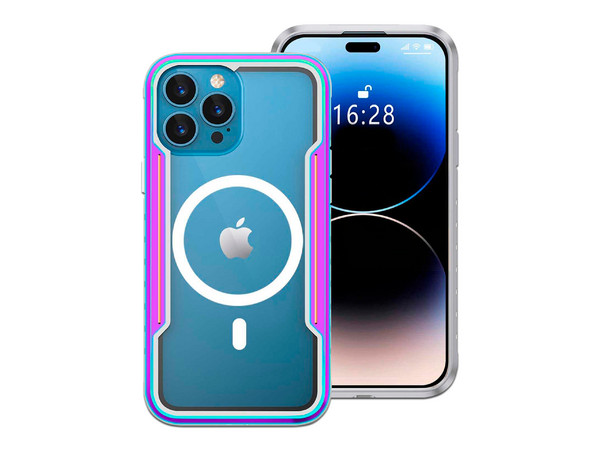 Funda protectora Tekku Metal para iPhone 15 Pro Max, Compatible con MagSafe, Tornasol. - imagen 3