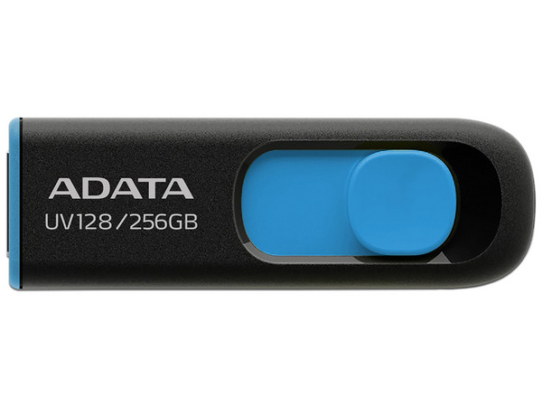 Unidad Flash USB 3.2 ADATA UV128 de 256 GB. Color Azul/Negro.