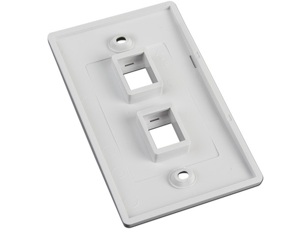 Tapa para Caja Montaje al ras, 2 salidas, blanco - imagen 2