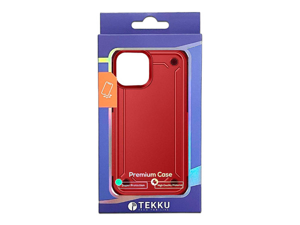 Funda Tekku Tough Cover para iPhone 15 Plus. Color Rojo. - imagen 2