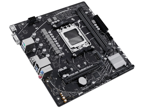 T. Madre ASUS PRIME A620M-K, Chipset AMD A620, Soporta: Procesador AMD Ryzen 7ma y 8va Gen, Socket AM5, Memoria: DDR5 7600+(OC)/6200/4800 MHz, 96GB Máx, Integrado: Audio HD, Red, USB 3.2, SATA 3.0, M.2, Micro-ATX, Ptos: 1xPCIe4.0x16, 1xPCIe3.0x1 - imagen 3