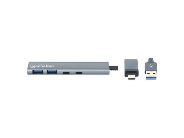 Hub Manhattan USB-C A USB-A, USB 3.1, Transferencia 5 Gbit/s. - imagen 3