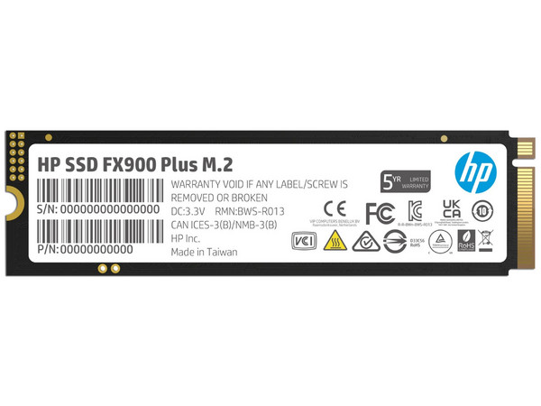 Unidad de Estado Sólido HP FX900 Plus de 4TB, M.2 NVMe PCIe 4.0.