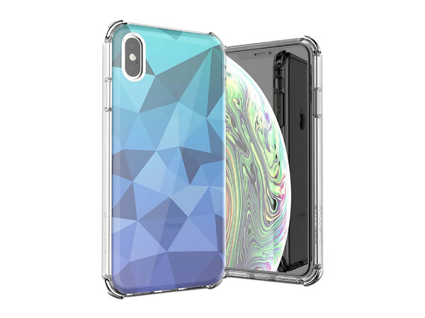 Funda Ballistic Jewel Mirage para iPhone XS Max, de Uso Rudo. Color azul.