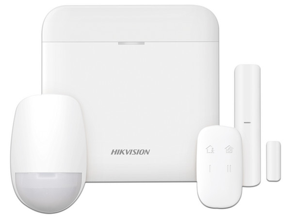 Kit de Alarma HIKVISION DS-PWA48-KS AX PRO con GSM (3G/4G). Incluye: 1 Hub, 1 Sensor PIR, 1 Contacto Magnético y 1 Control Remoto. (Compatible con Hik-Connect P2P).