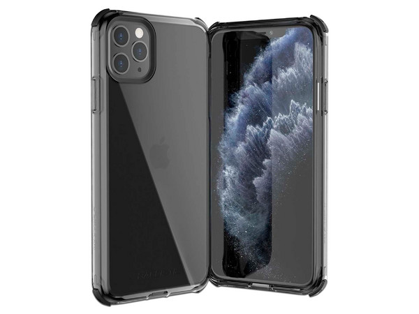 Funda protectora BALLISTIC B-shock X90 para iPhone 11 Pro Máx. Color Humo Negro.