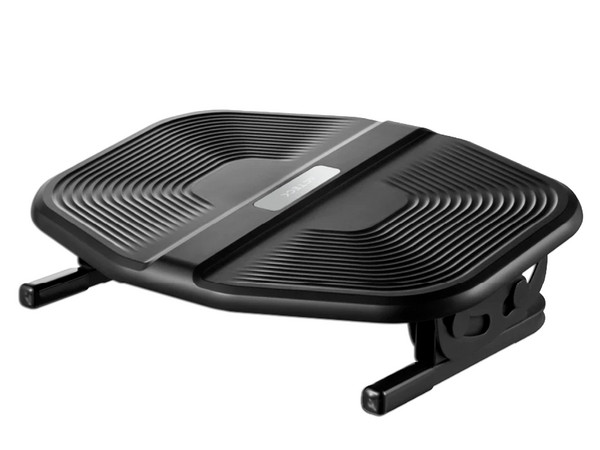 Reposa Pies Acteck Ergo Tuff ER505, Antideslizante, Inclinación Ajustable, Color Negro.