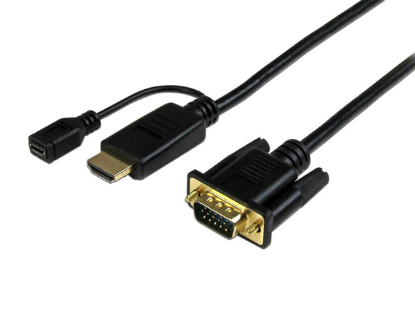 Cable Convertidor Activo de HDMI a VGA, 1.8m.