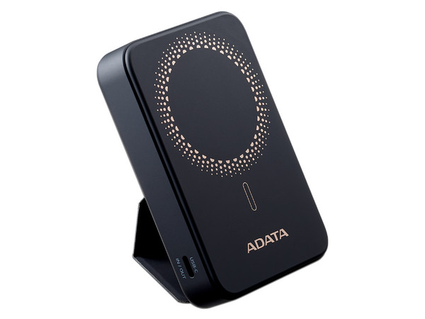 Batería Portátil Recargable ADATA R100 de 10000mAh, Carga Inalámbrica, USB-C, USB-A. Color Negro.