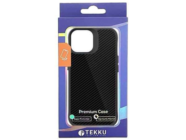 Funda Protectora TEKKU Combat Carbon para iPhone 15 Pro Max, Color Negro. - imagen 3