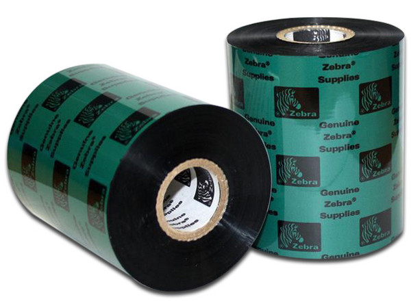Cinta de transferencia térmica Zebra de 60 mm x 450 m. Color Negro.
