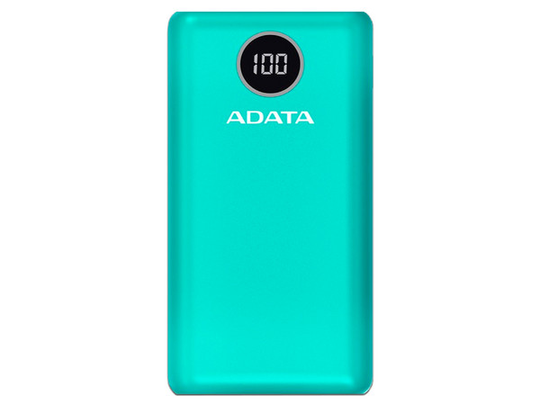 Batería Portátil Recargable ADATA P20000QCD Power Bank de 20,000 mAh, Color Verde.