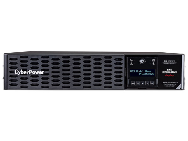 No-Break CyberPower PR3000RT2U, 3000VA (3000W), con 8 contactos NEMA 5-20R.