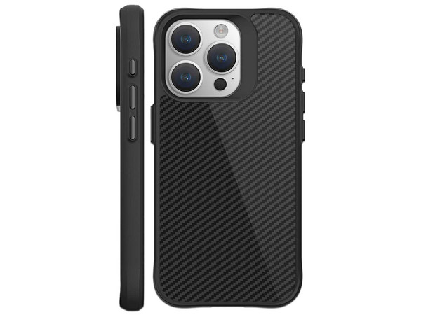 Funda Protectora TEKKU Combat Carbon para iPhone 15 Pro Max, Color Negro. - imagen 2
