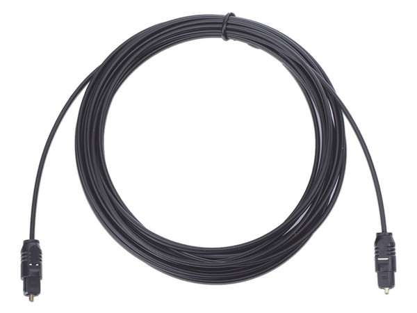 Cable de Audio TosLink Epcom EP-TOS15, de Fibra Óptica, 4.6m, Color Negro.
