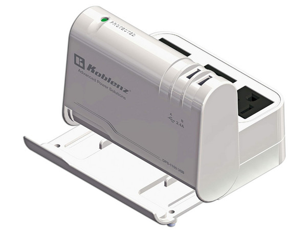 Regulador Koblenz DPS-1100, 3 Contactos NEMA 5-15R, puertos USB-C y 1 puerto USB, 10A, 1100J. - imagen 2