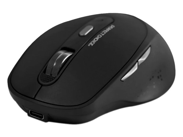 Mouse Óptico Inalámbrico Perfect Choice Clix PC-045144, hasta 1600 dpi, 5 botones, USB. Color Negro.
