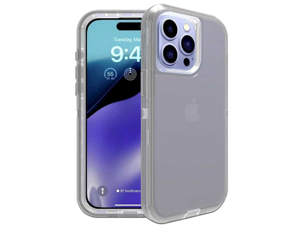 Funda Protectora TEKKU Protect 360 para iPhone 15 PRO MAX, Color Humo.