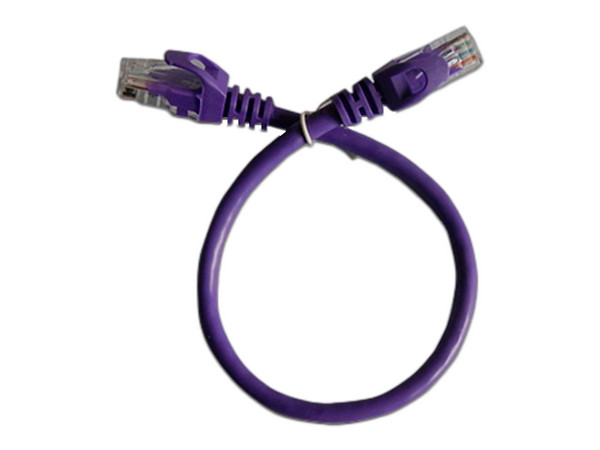 Cable de Parcheo Enson P6003P, Cat6, UTP RJ-45 (M-M), Calibre 24AWG, 30cm. Color Morado.